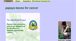 Desktop Screenshot of papayaleavesforcancer.com