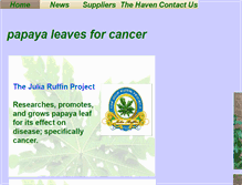 Tablet Screenshot of papayaleavesforcancer.com